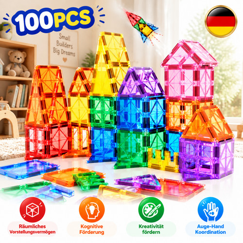100pcs magnetische bausteine - 100pcs,