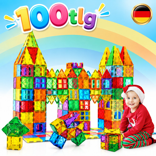 100 stk magnetische bausteine - 100,