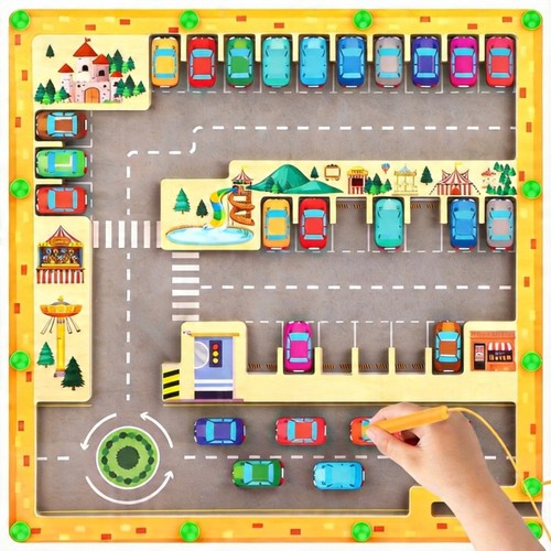 Holz magnetspiel labyrinth - holz,